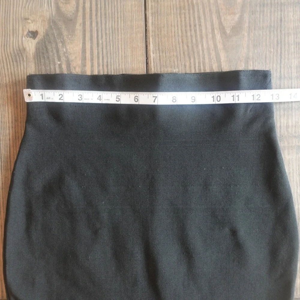 Y2K Womens Skirt Crop Top Set Medium Black‎ Bandage Bra Clubwear Party Going Out